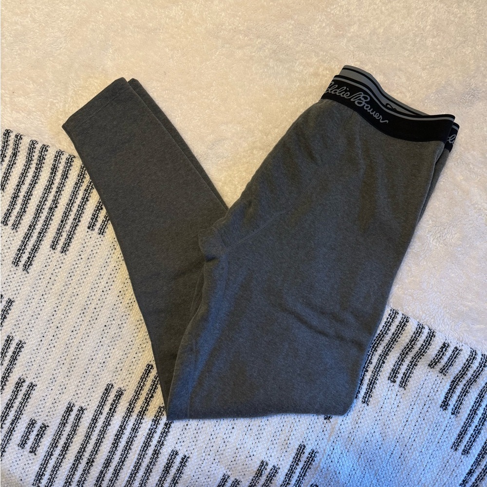 Eddie Bauer Men's Gray Thermal Pants (long underwear)